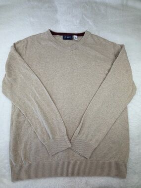 Place Beige Crewneck Sweater - Neutral Tan Knit